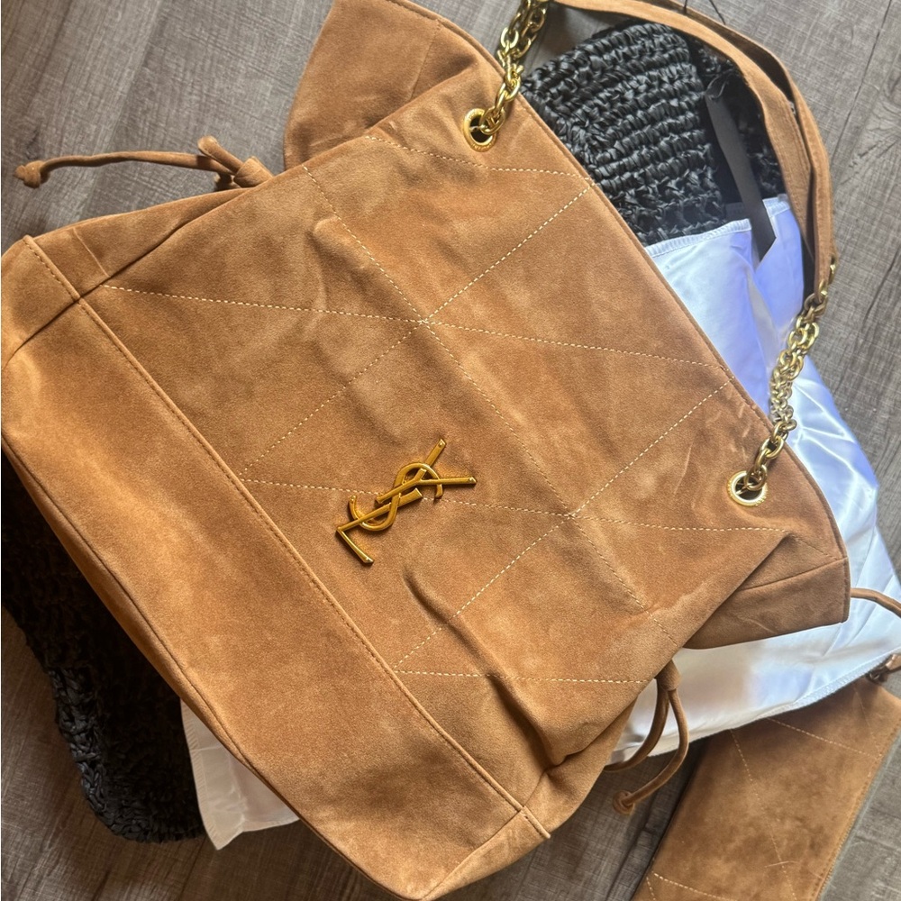 Suede hobo boho satchel tote bag - Picture 12 of 14